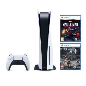 PlayStation 5 + Demon's Souls PS5  + Marvel's Spider-Man: Miles Morales Ultimate Edition PS5